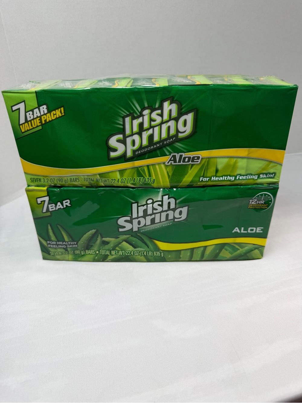 Vtg  14 Irish Spring ALOE Deodorant Soap Bath Bar 3.2 oz SEALED Boxes NOS New